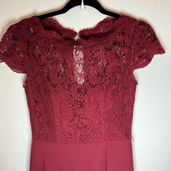 Jenny Packham Bridesmaid Dress JP1001 Burgundy - Picture 8 of 10